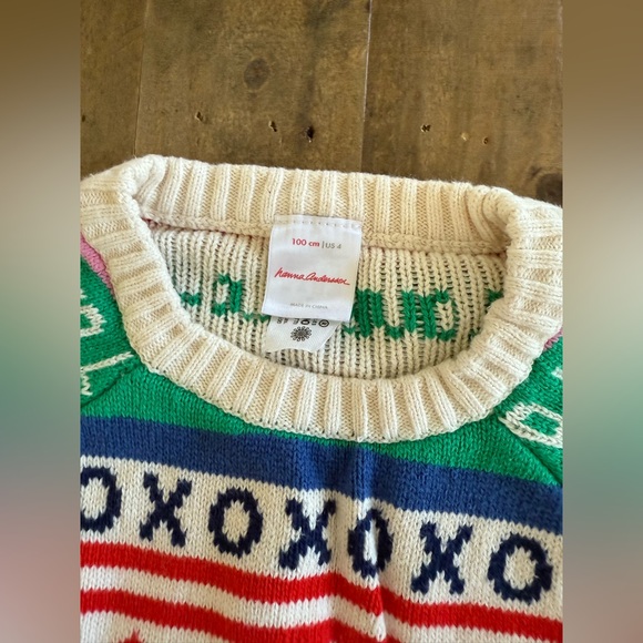 Hanna Andersson - Valentines Fair Isle Sweater - Size: 4 - Picture 3 of 3